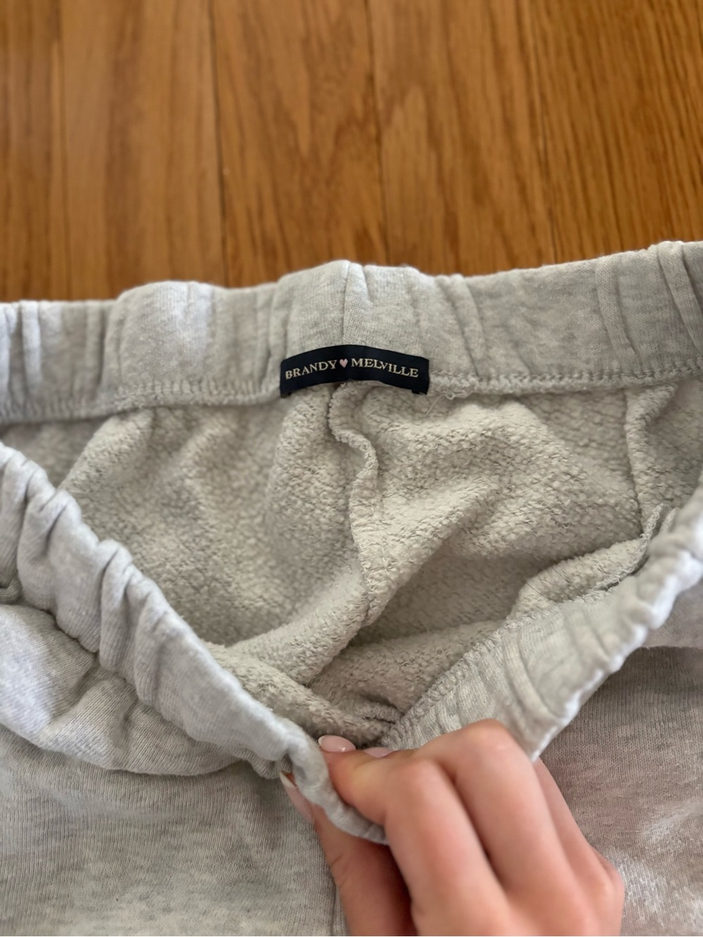 Brandy Melville Light Gray Kids Jogger Bottoms